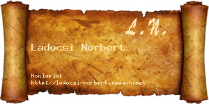 Ladocsi Norbert névjegykártya