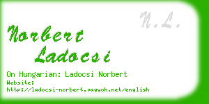 norbert ladocsi business card